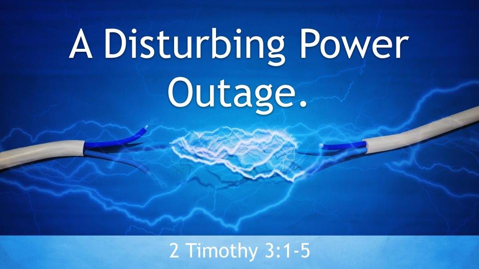 A disturbing power outage